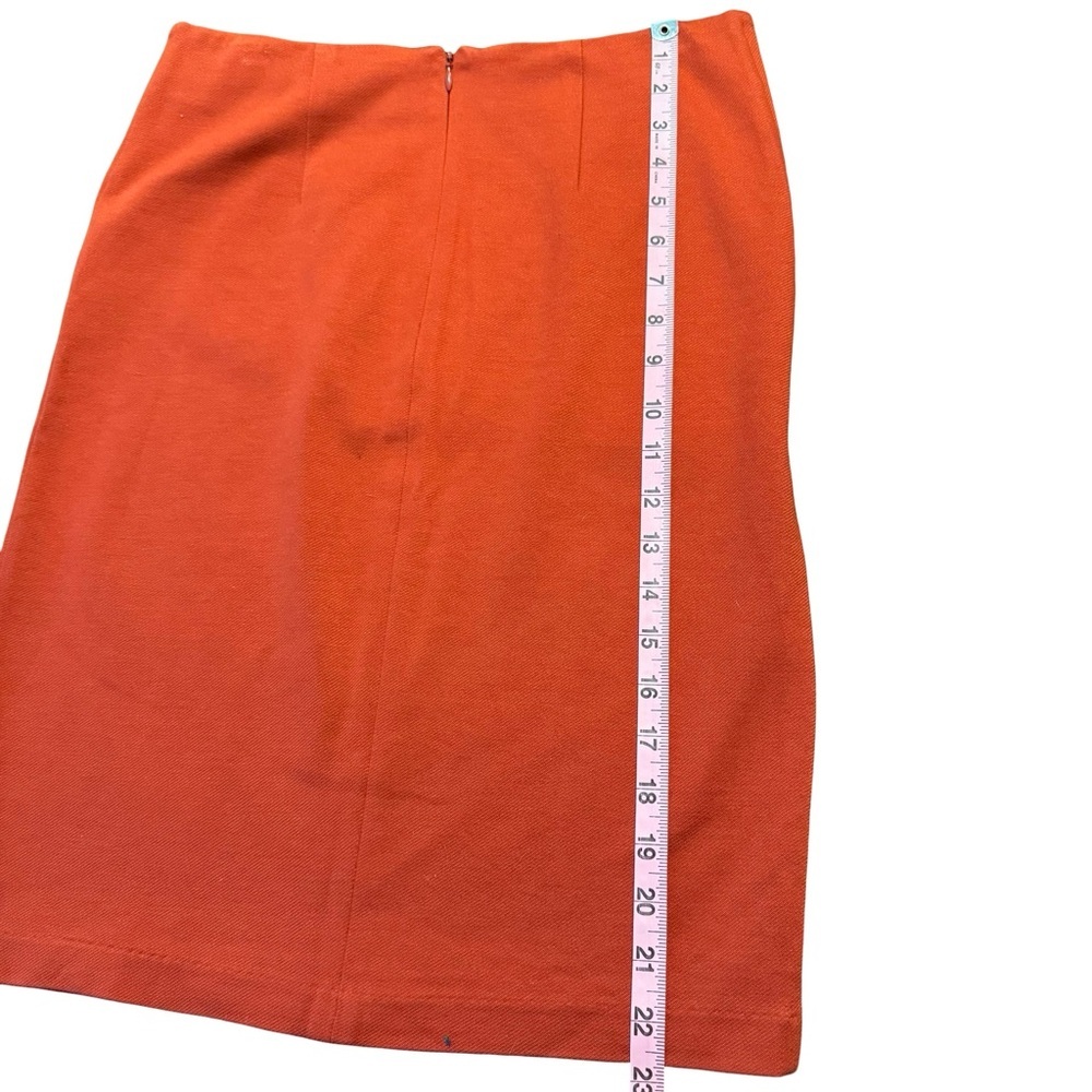 CAbi Orange Overlay Ponte Knit Pencil Skirt - Picture 4 of 9